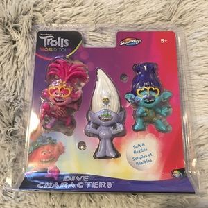 Trolls 3 piece Figurines